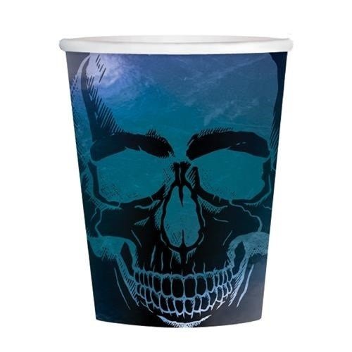 Papírové kelímky Halloween - Goblet Skeleton 8 ks