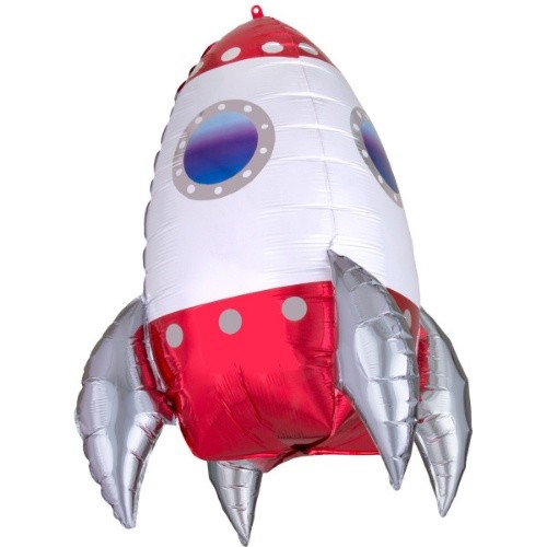 Foliový balonek 3D Raketa 73 cm - Jumbo