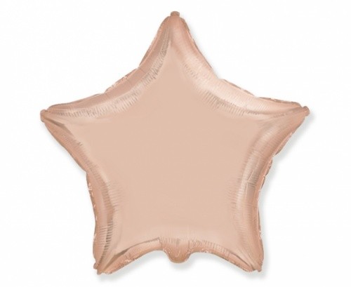 Foliový balonek hvězda rose gold 45 cm - Nebalený