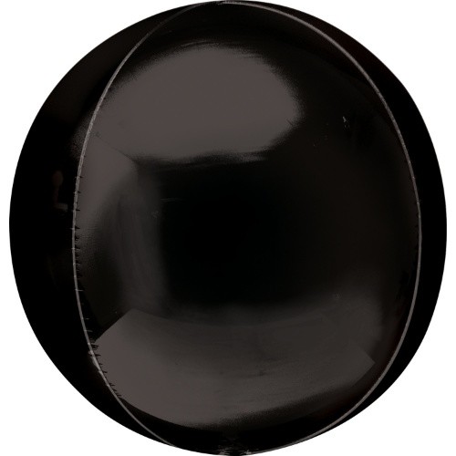Foliový balonek jumbo koule Orbz XL černý 53 cm