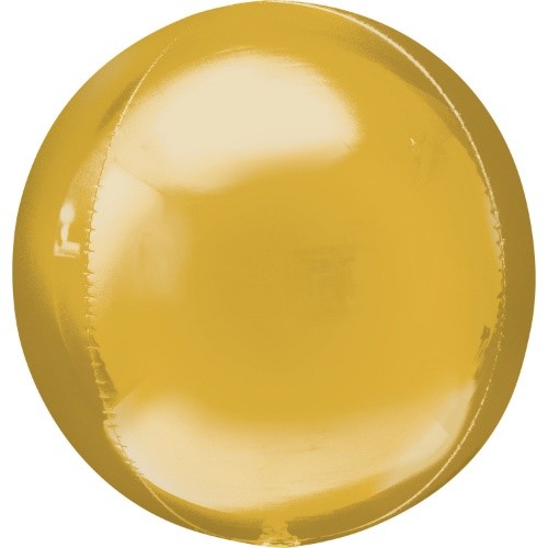 Foliový balonek jumbo koule Orbz XL zlatý 53 cm
