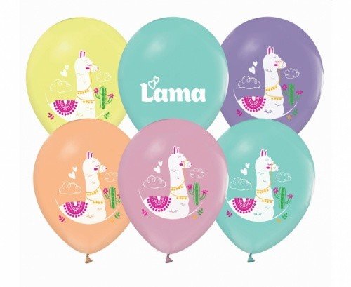 Latexové balonky Lama 30 cm - 5 ks