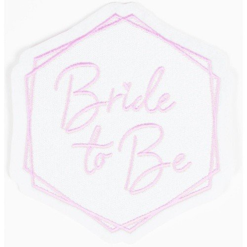 Nažehlovací odznáček Bride to Be 10 x 10 cm