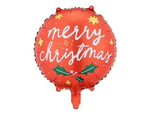 Foliový  balonek Merry Christmas červený - 45 cm