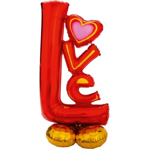 AirLoonz - stojící obří balónek nápis LOVE 147 cm