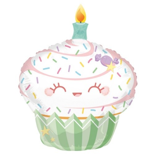 Foliový balonek - Narozeninový  cupcake - 88 x 70 cm