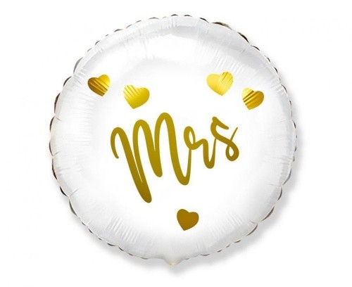 Foliový balonek MRS - bílý 45 cm - Nebalený