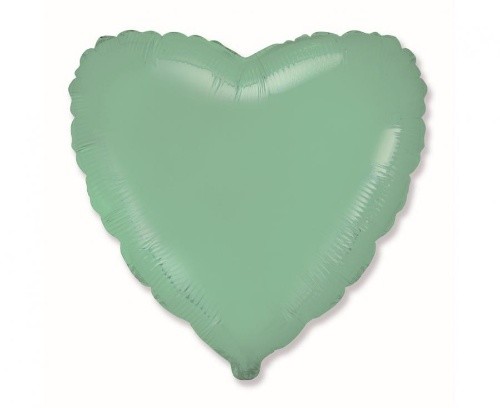 Foliový balonek srdce macaron mint 45 cm - Nebalený