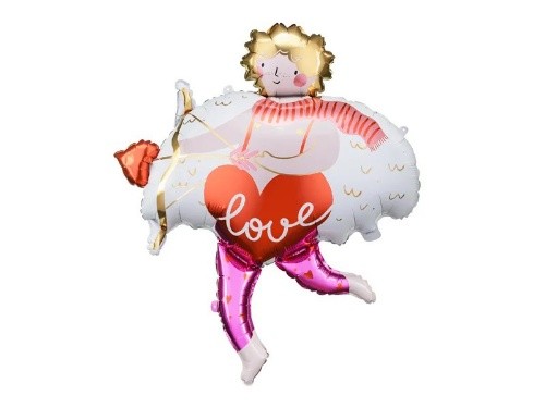 Foliový balonek Valentýnský andělíček - Cupid 82x99 cm