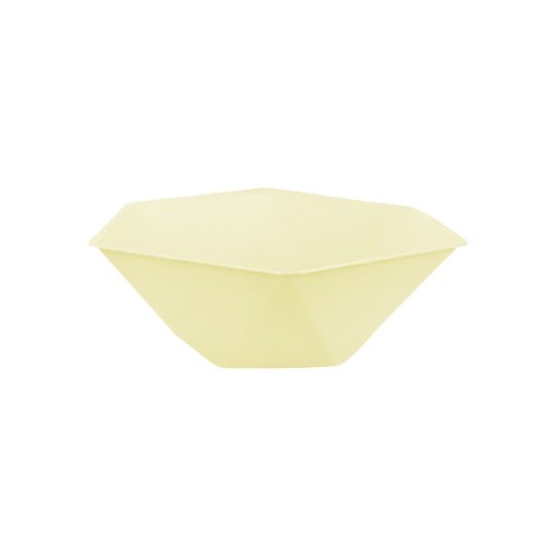 EKO - papírové misky hexagonal - Vert Decor, pastelově žluté - 15,8 x 13,7 cm 6 ks