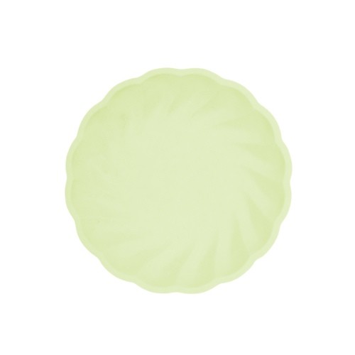 EKO - papírové talíře kulaté - Vert Decor, pastelově zelené - 18,8 cm 6 ks