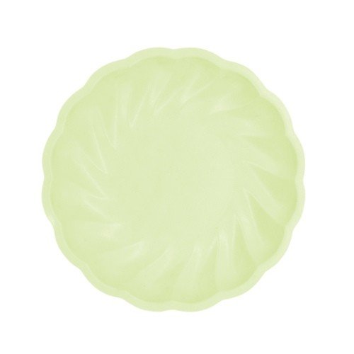 EKO - papírové talíře kulaté - Vert Decor, pastelově zelené - 22,9 cm 6 ks