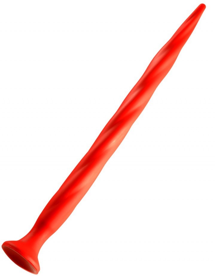 Long Stretch Worm Dildo N°3 (48 x 3,7 cm) Red