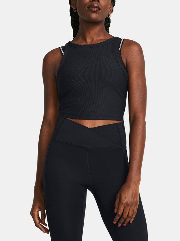 Tílko Under Armour Meridian Rib Crop Tank-BLK