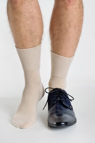 Regina Purista antibakteriální netlačící ponožky 43-46 světle šedý melanž