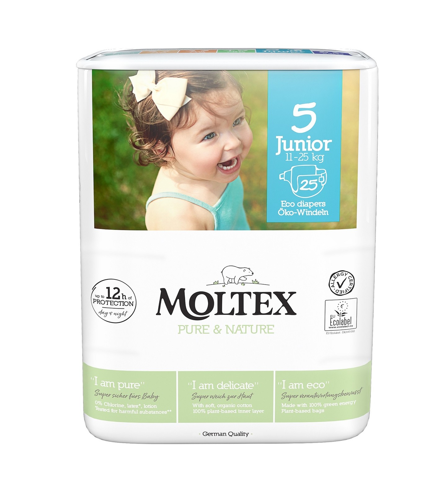 Moltex Pure & Nature Dětské pleny Junior 11-25 kg 25 ks
