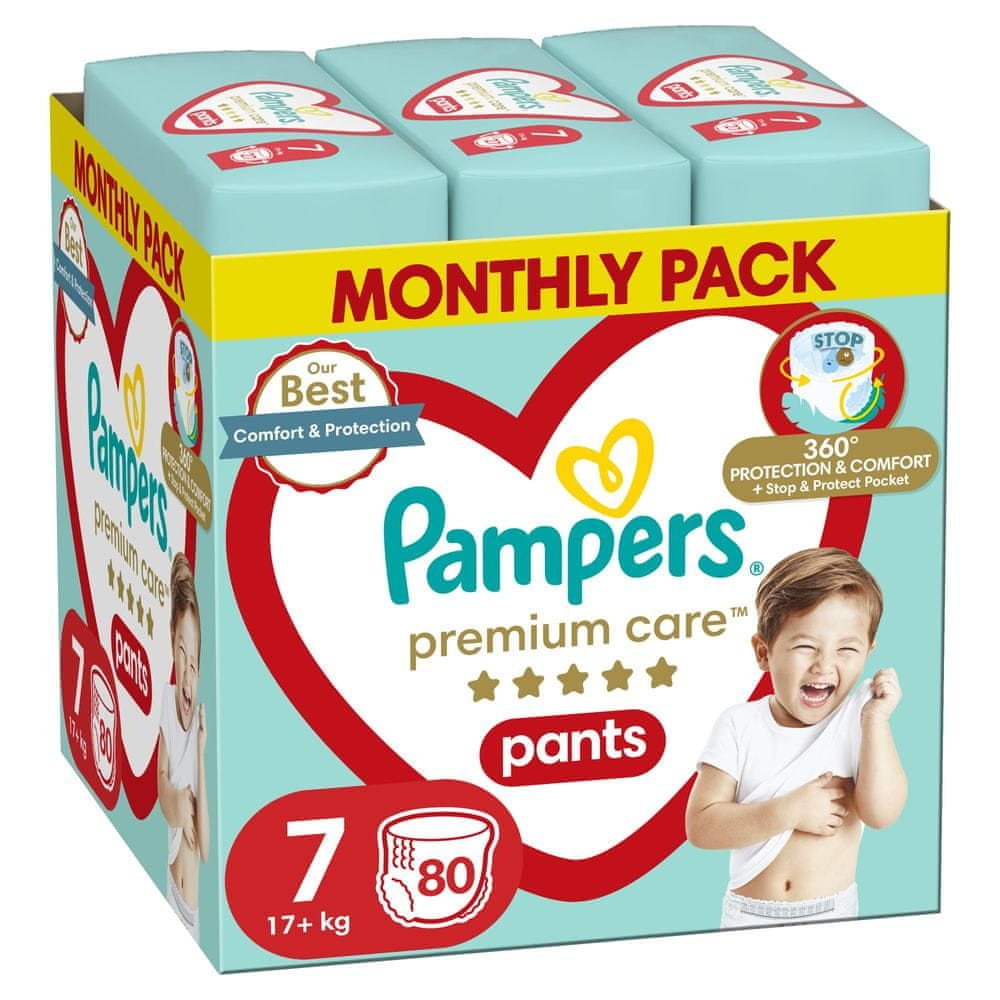 Pampers Premium Care pants vel. 7, 80 ks, 17kg+