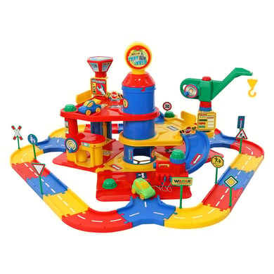 Wader Quality Toys Park Tower se 3 podlažími, auty a herní ulicí