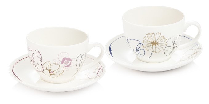 Šálek s podšálkem myCOFFEE, 2 ks, Blossoms