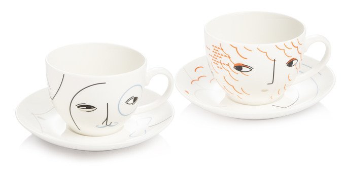 Šálek s podšálkem myCOFFEE, 2 ks, Emotions