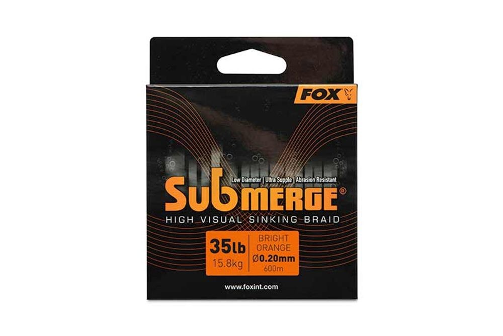 Fox Šňůra Submerge Submerge Orange Sinking Braid - 0,20mm  300m