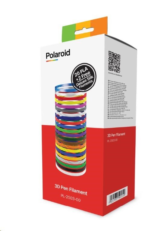 BAZAR - Polaroid 3D Pen Filament - Náplně do 3D pera - 20 barev + 2 deluxe - Rozbaleno (Komplet)