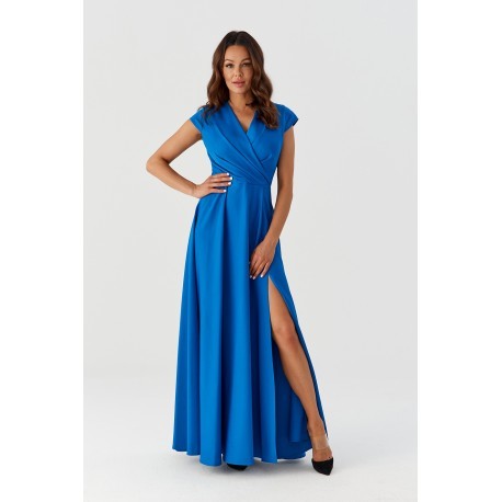 Dámské společenské šaty ARIA modré, Velikost 48, Barva Modrá BF 551