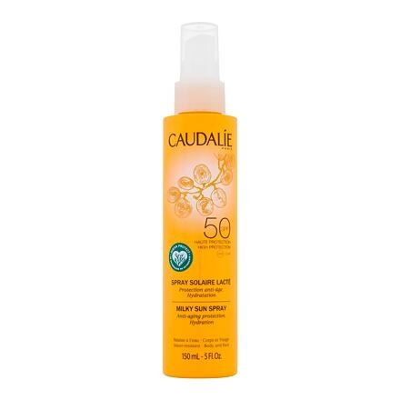 Caudalie Milky Sun Spray SPF50 unisex hydratační opalovací sprej na tělo a obličej 150 ml