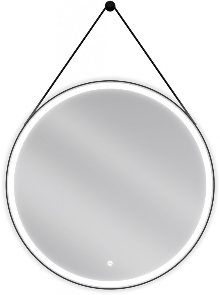 MEXEN Reni zrcadlo s osvětlením,s 80 cm, LED 6000K, černý rám 9812-080-080-611-70