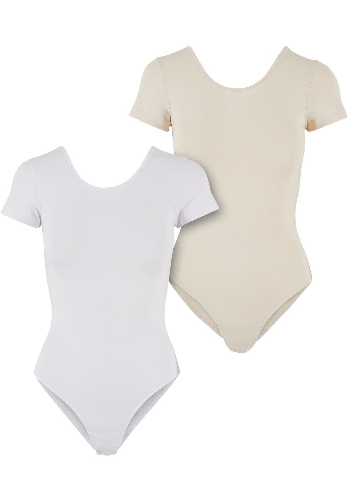 Dámské body Organic Stretch Jersey - 2-Pack bílé+béžové