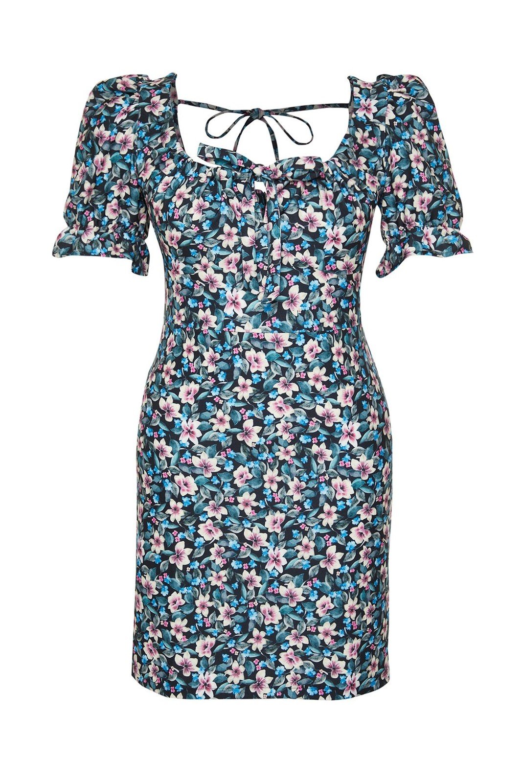 Trendyol Curve Multi Color Floral Woven Dress