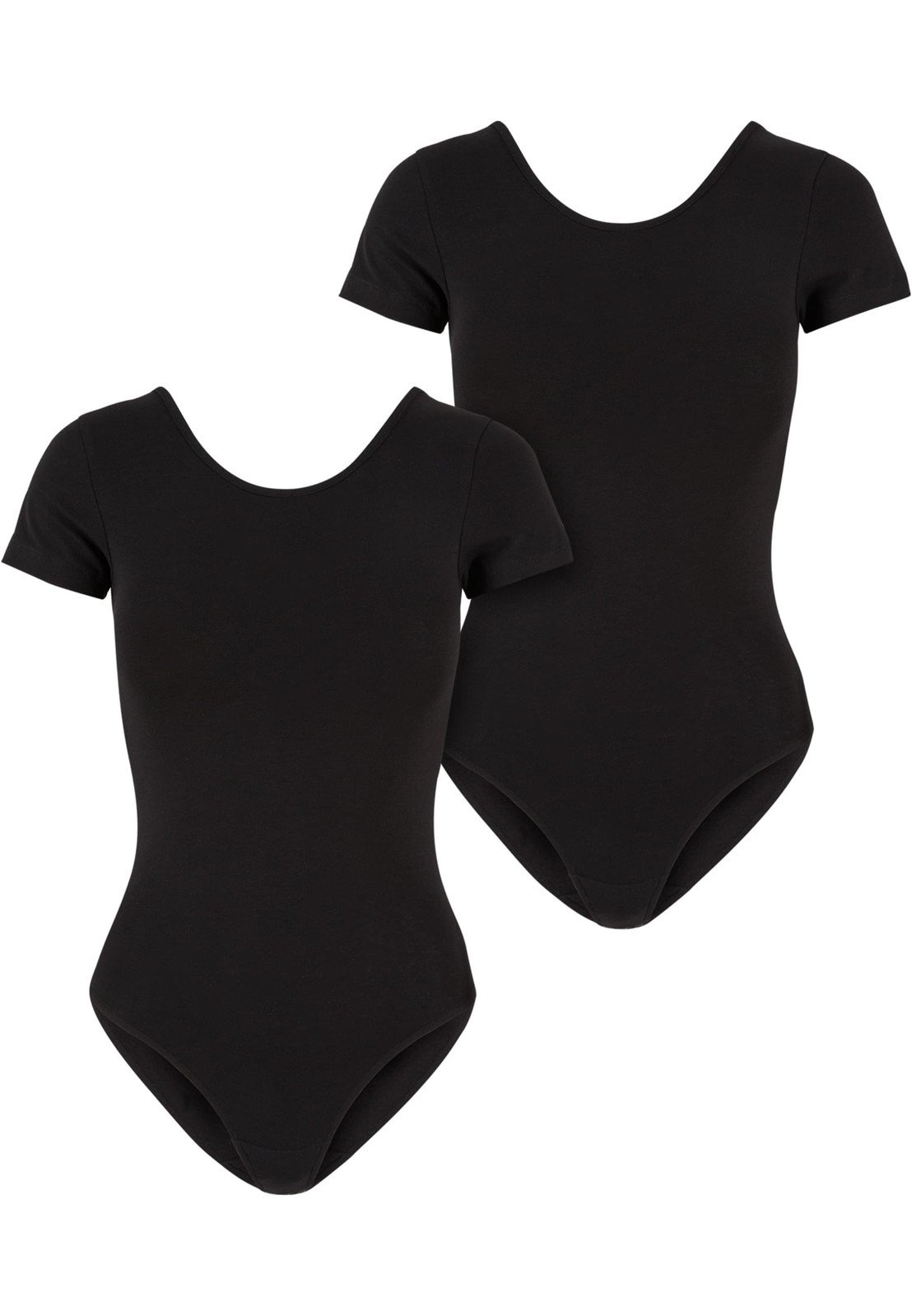 Dámské body Organic Stretch Jersey - 2-Pack černé+černé