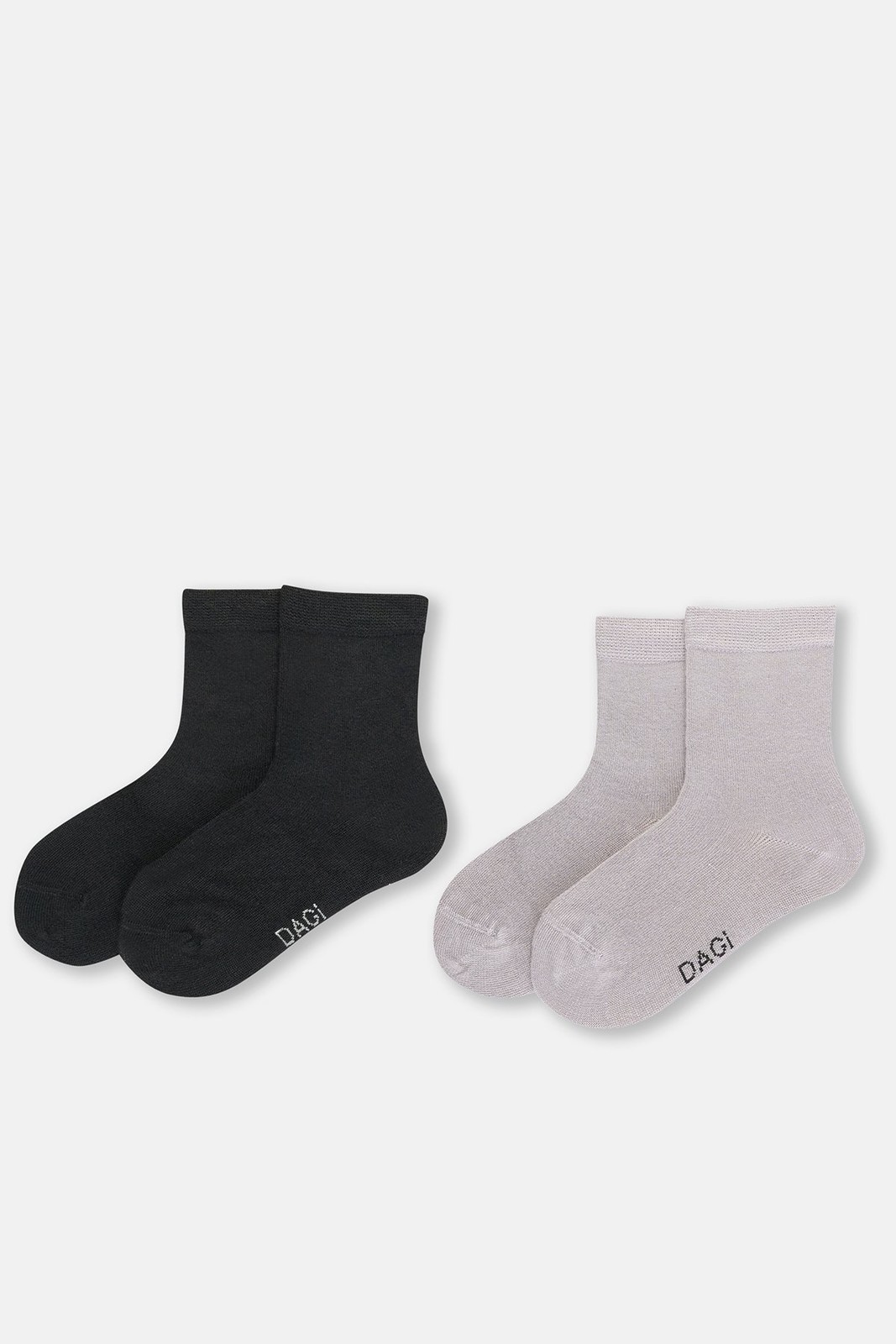 Dagi 2 Pack Gray Melange Girls' Modal Socks