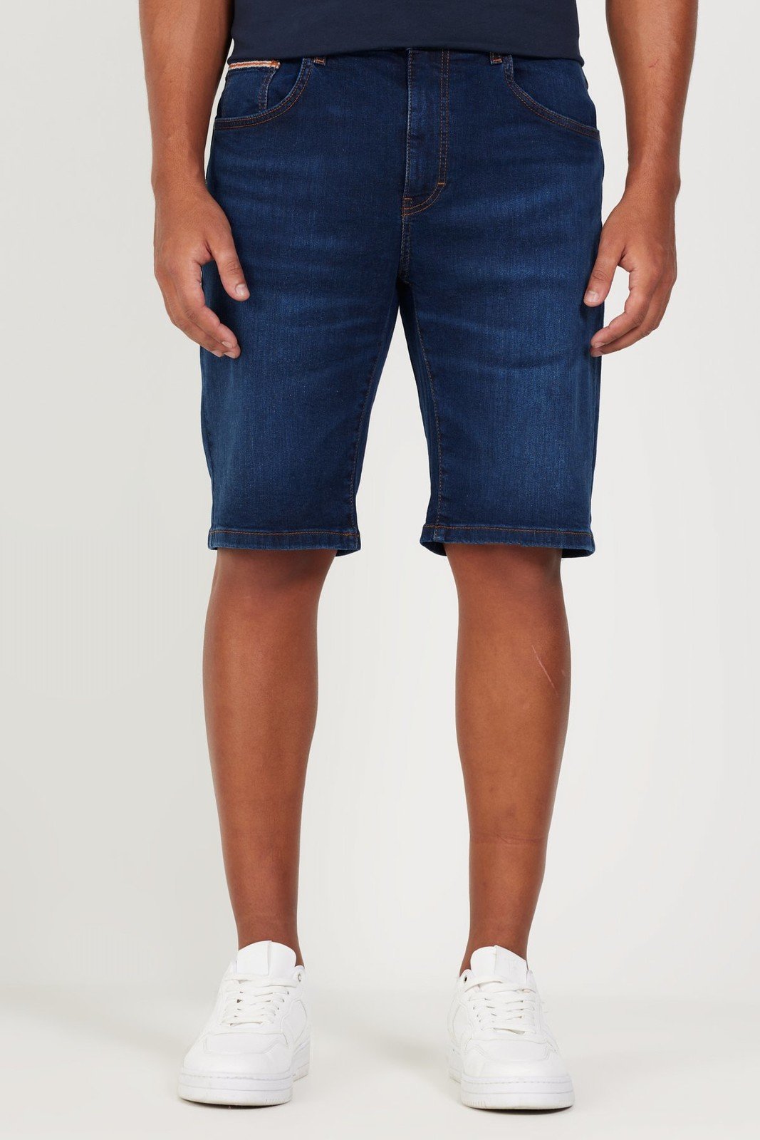 AC&Co / Altınyıldız Classics Men's Blue Slim Fit Slim Fit Cotton Flexible Denim Shorts