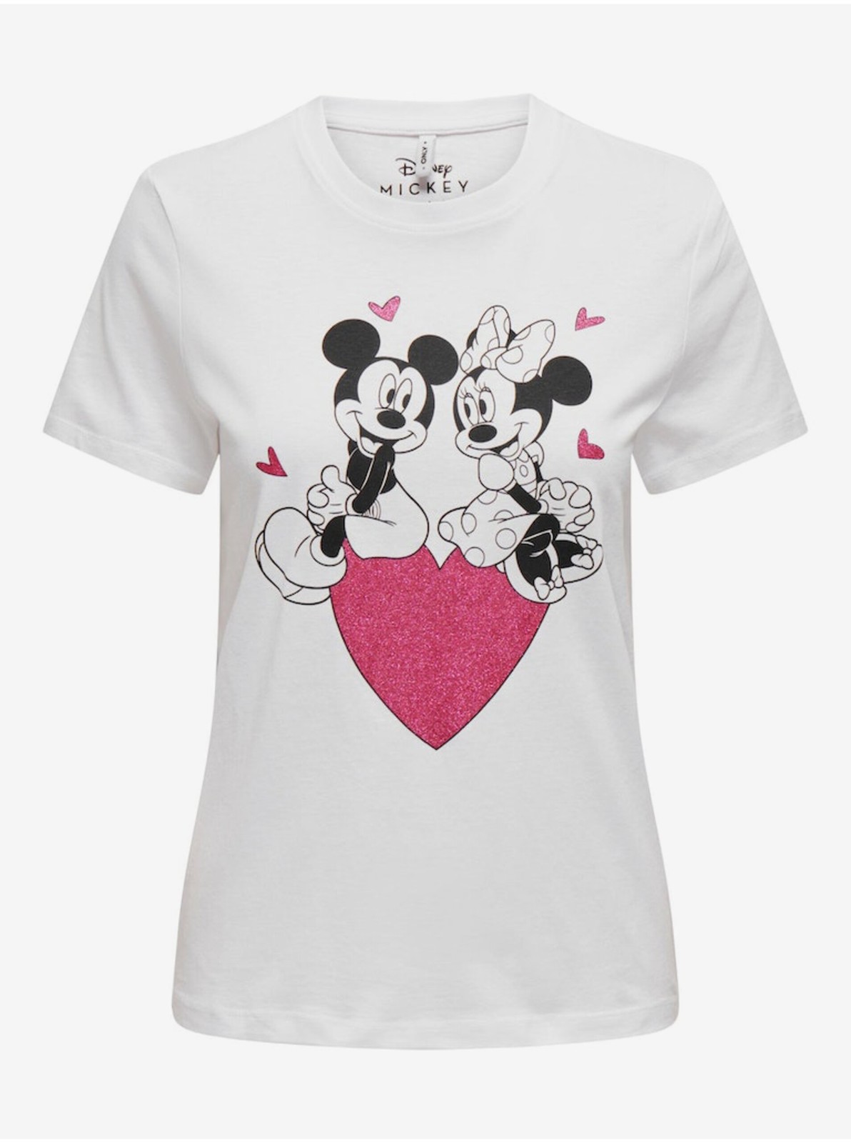 Bílé dámské tričko ONLY Mickey - Dámské