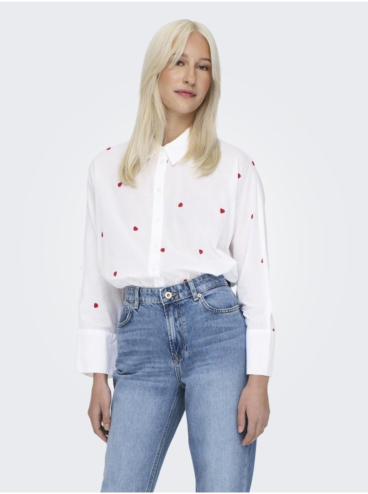 Bílá dámská vzorovaná košile ONLY New Lina - Dámské