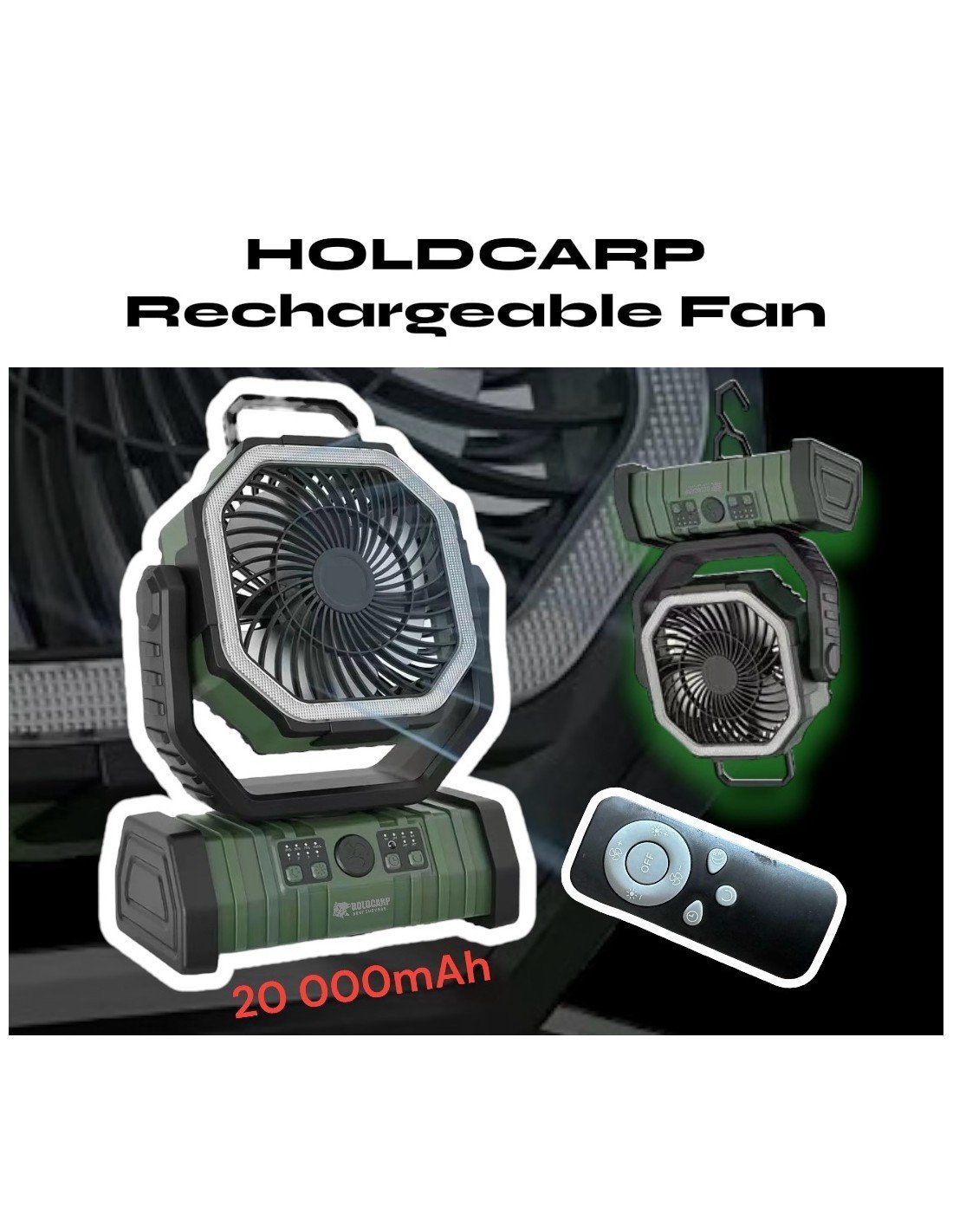 Holdcarp - Dobíjecí ventilátor Rechargeable Fan
