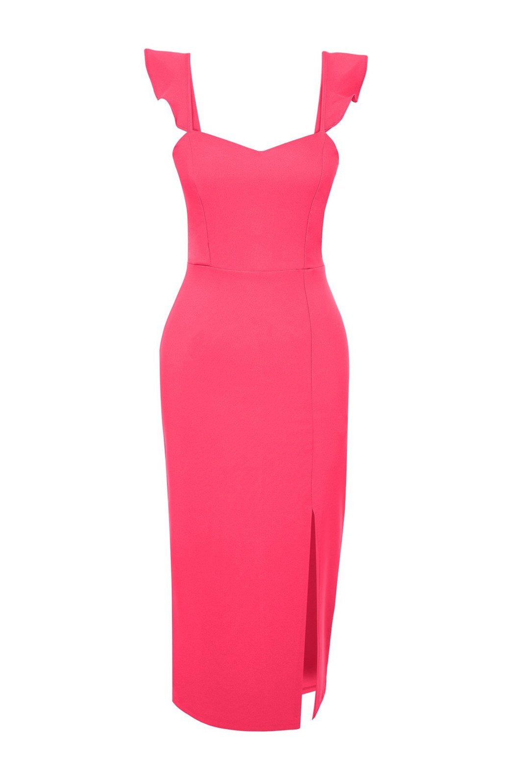 Trendyol Fuchsia Flounce Fitted Woven Dress
