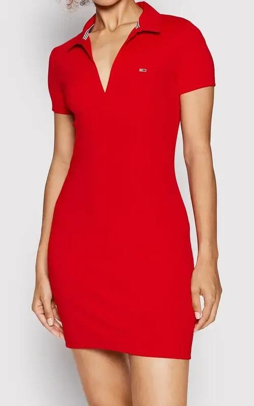 Červené šaty Tommy Hilfiger, velikost L