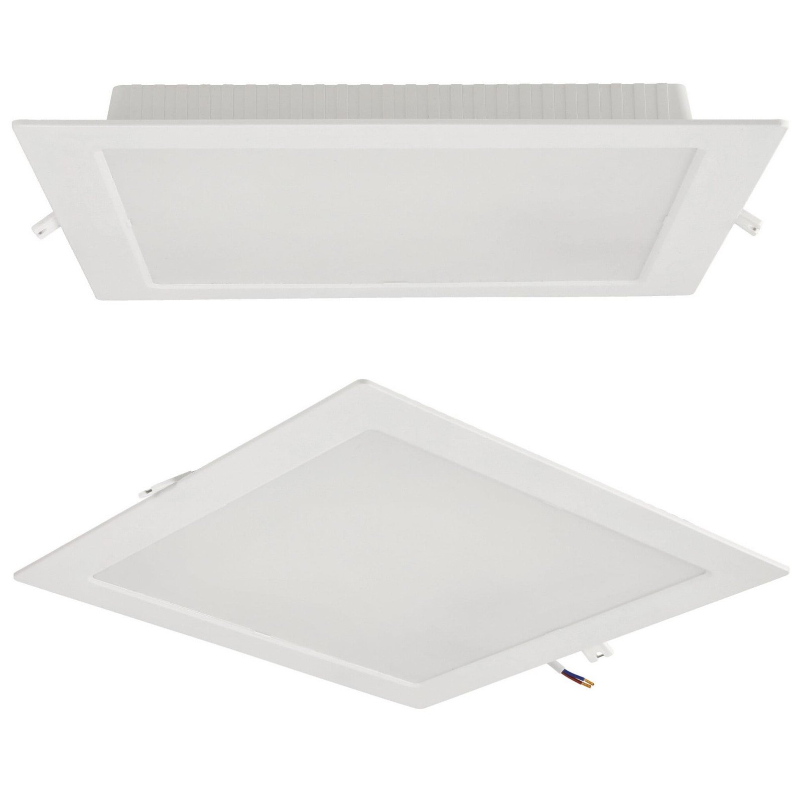 Berge Čtvercový LED panel zapuštěný bílý - 24W - PC - neutrální bílá BP037