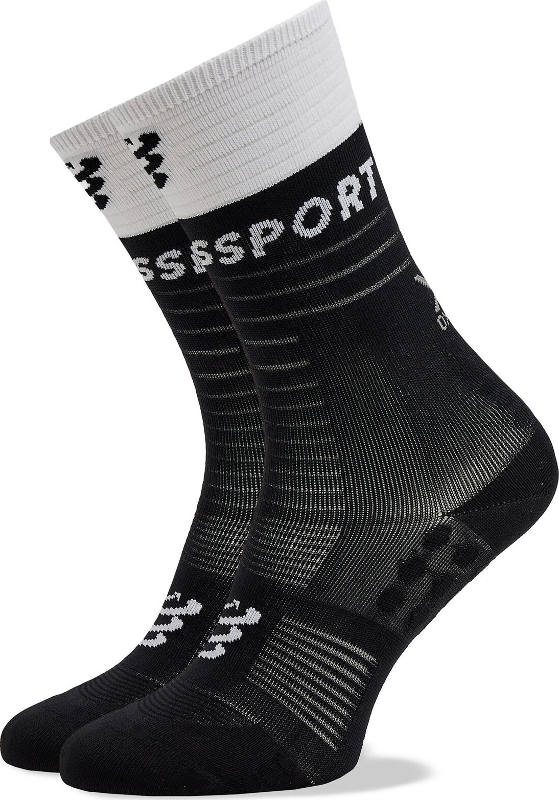 Klasické ponožky Unisex Compressport Mid Compression V 2.0 SQTU3549002 Black/White