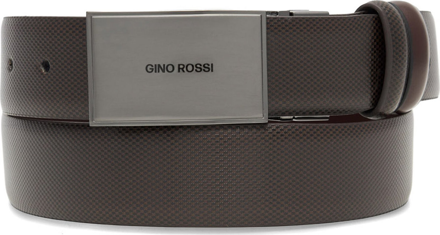 Pánský pásek Gino Rossi 3M2-001-SS24 Hnědá