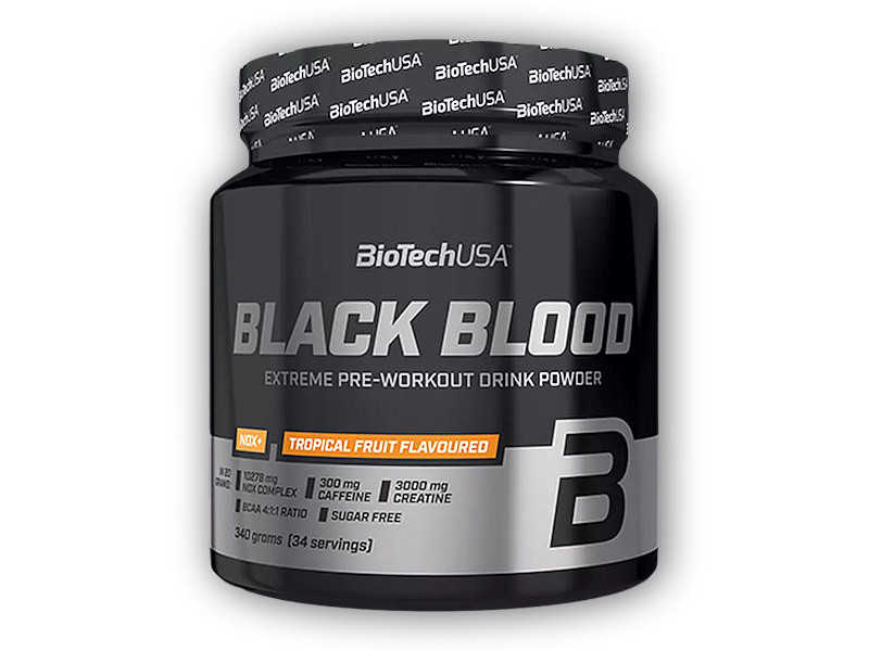 BioTech USA Black Blood NOX+ 340g Varianta: tropický punč