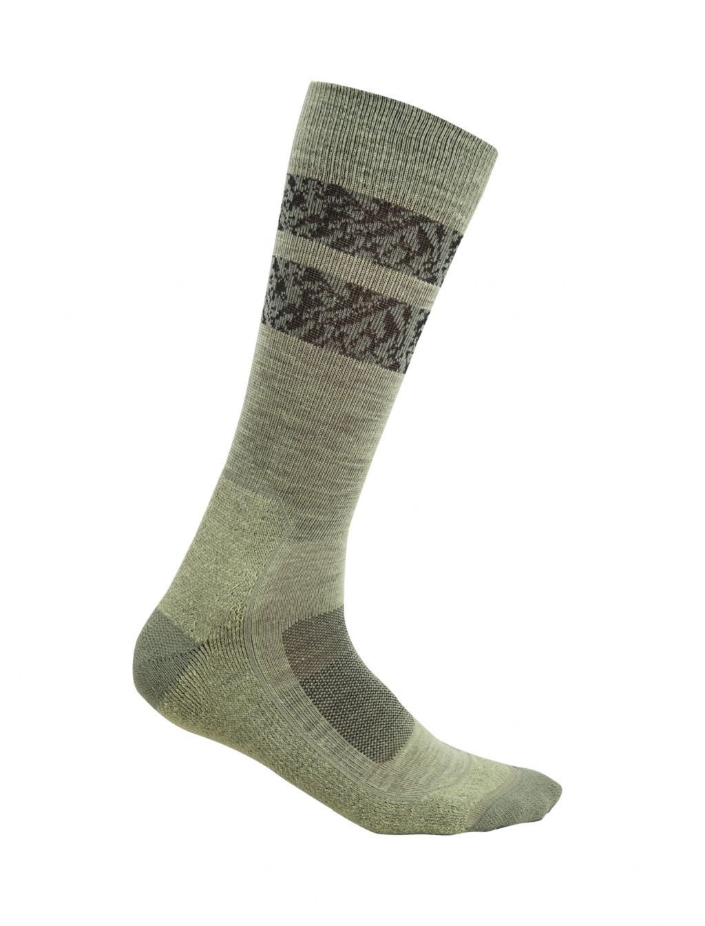 ICEBREAKER Wmns Hike+ Light Crew Natural Summit, Glazen/Lichen/Black velikost: M