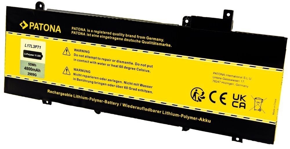 PATONA baterie pro LENOVO Thinkpad T480S, 4800mAh, Li-Pol, 11,55V - PT2909