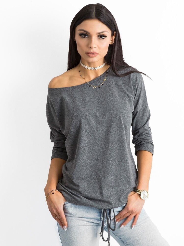 Fashionhunters Tmavě šedá halenka Fiona Velikost: XS