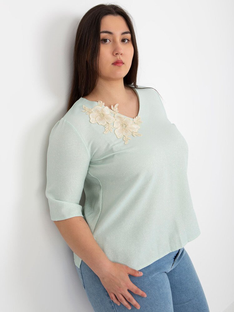 Fashionhunters Mátová elegantní halenka plus size Velikost: 44