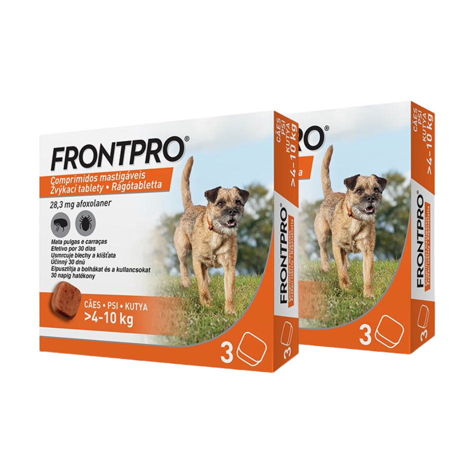 Frontpro Antiparazitární žvýkací tablety pro psy (4-10 kg) 6 tablet