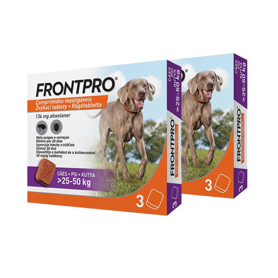 Frontpro antiparazitární žvýkací tablety pro psy (25-50 kg) 6 tablet