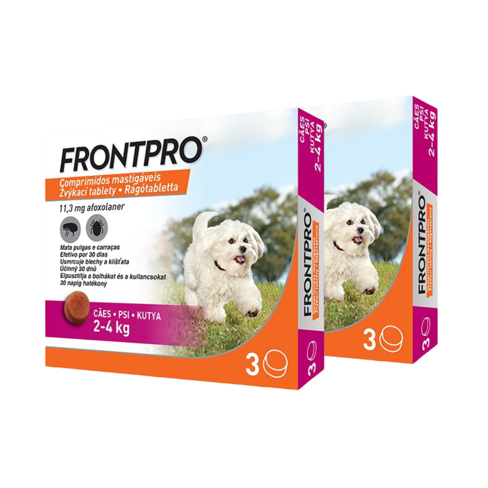 Frontpro antiparazitární žvýkací tablety pro psy (2-4 kg) 6 tablet
